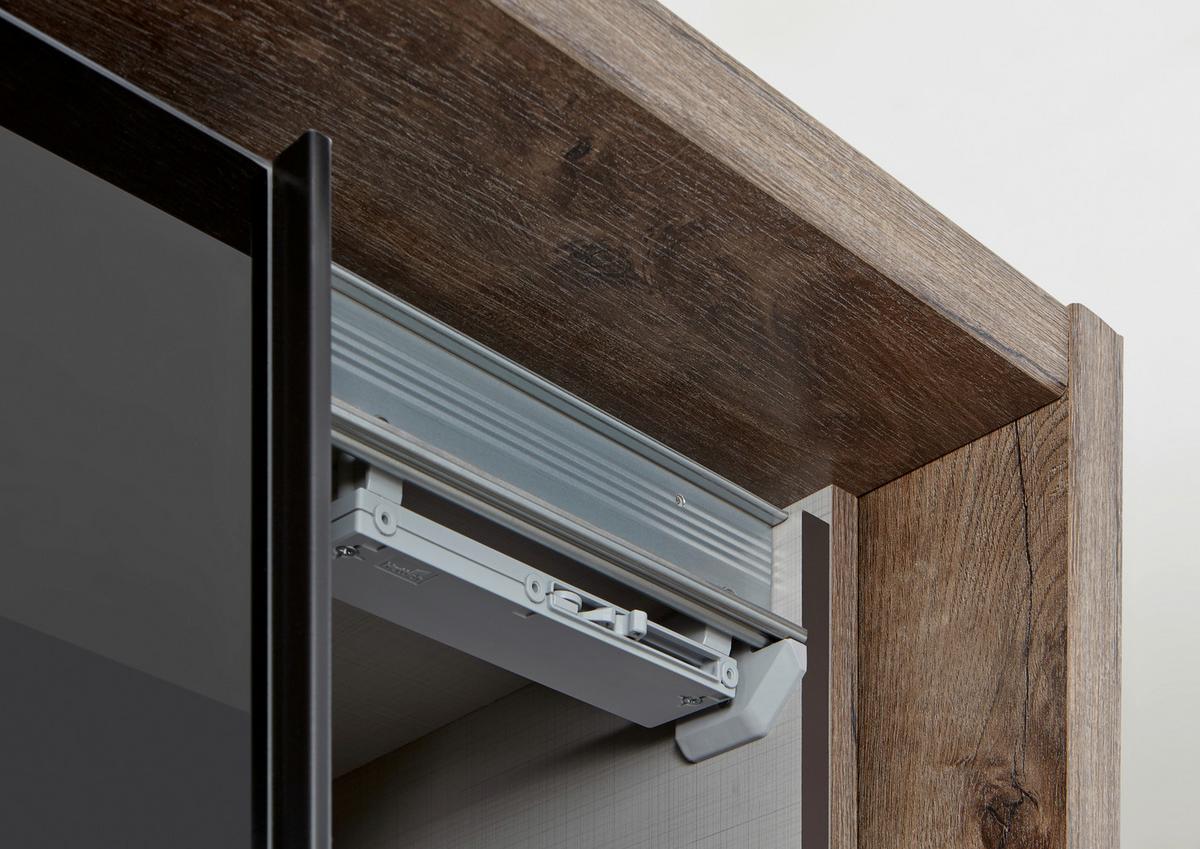 Ajtócsillapító Tolóajtós Szekrényhez - alumíniumszínű, műanyag (35/10/13cm)