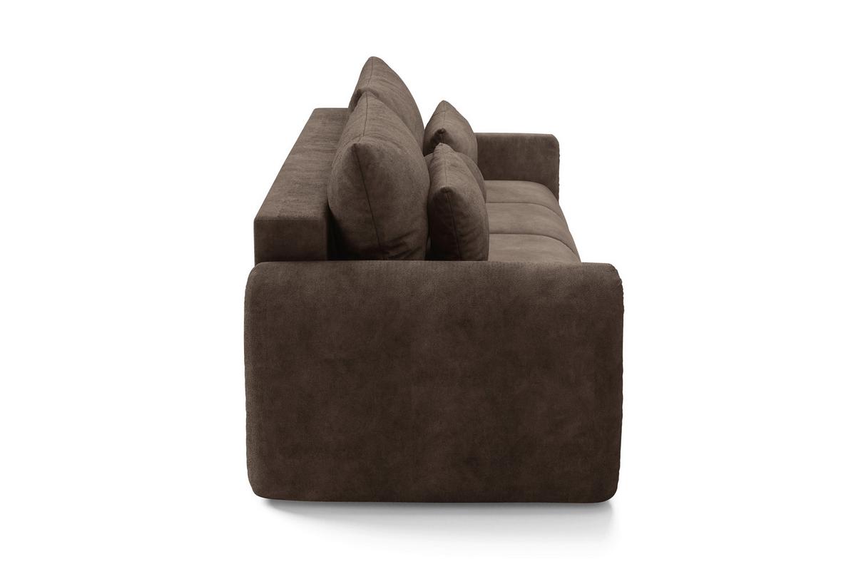 Schlafsofa Geronimo Braun B: 252cm - Schwarz/Braun, Design, Textil (252/93/167cm) - Livetastic