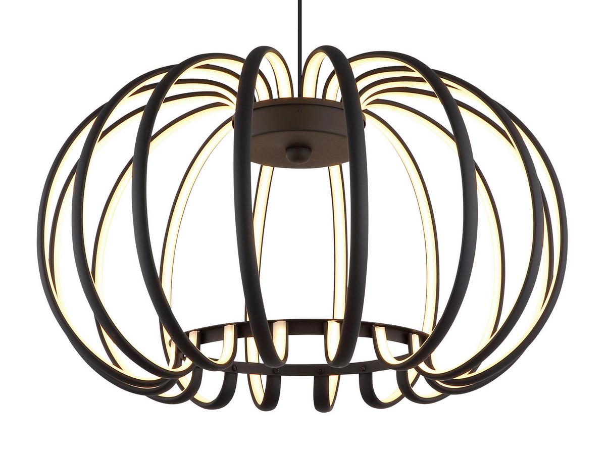 ZÁVĚSNÉ LED SVÍTIDLO RIBBON - bílá/černá, Design, kov/plast (40/120cm) - Globo
