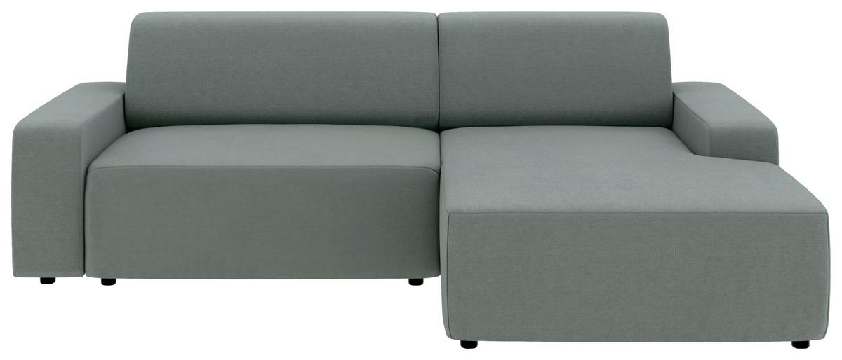 Ecksofa Wien, Grau S: 246x162 cm - Schwarz/Grau, MODERN, Textil (246/162cm) - Trendmanufaktur