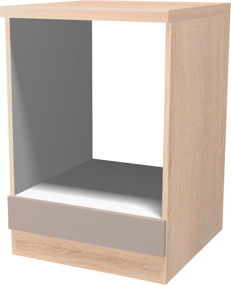 Skrinka Na Vstavaný Sporák Riva Hu60 - farby dubu/šampanská, Moderný, kompozitné drevo (60/86/57cm)