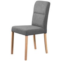 Stuhl Emma II - Eichefarben/Grau, KONVENTIONELL, Holz/Textil (43/91/58cm)