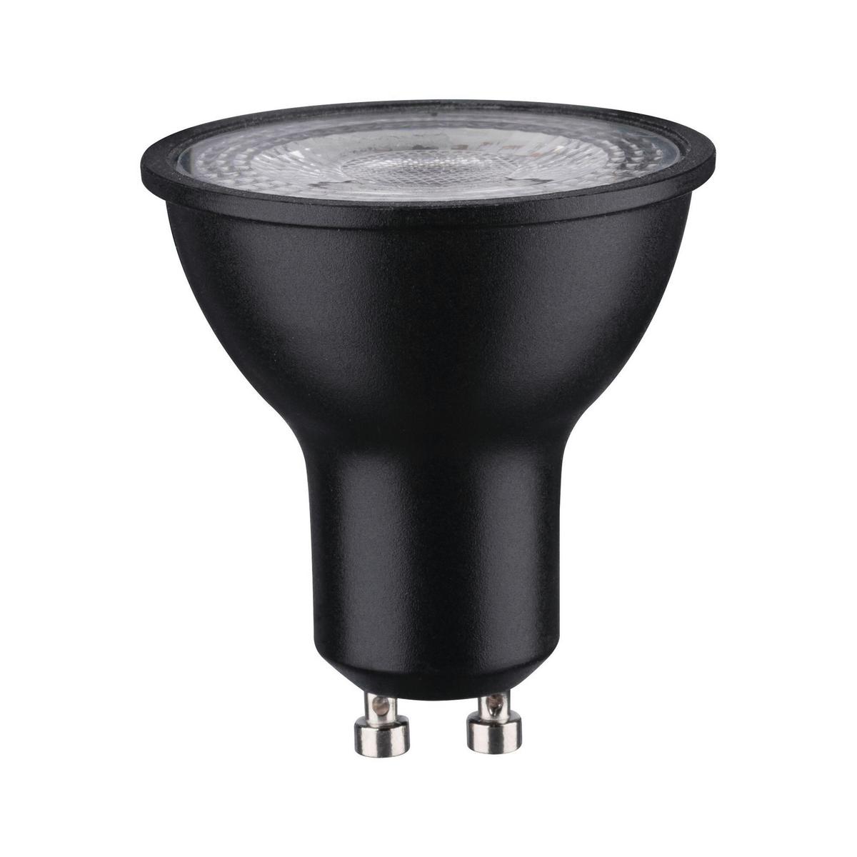 LED-Lampe 28754 Gu10, 7 W, 460 lm, Tageslichtweiß, dimmbar - Schwarz, Design (5,1/5,4cm) - Paulmann