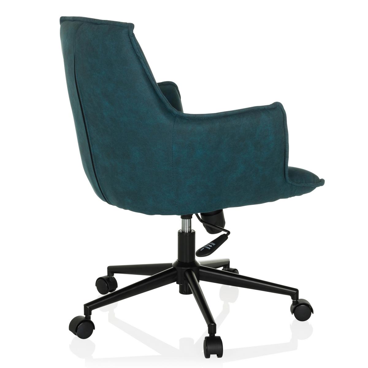 Drehstuhl Solao Life Dunkelblau B: 54 cm - Schwarz/Dunkelblau, MODERN, Kunststoff/Textil (54/85/70cm) - MID.YOU