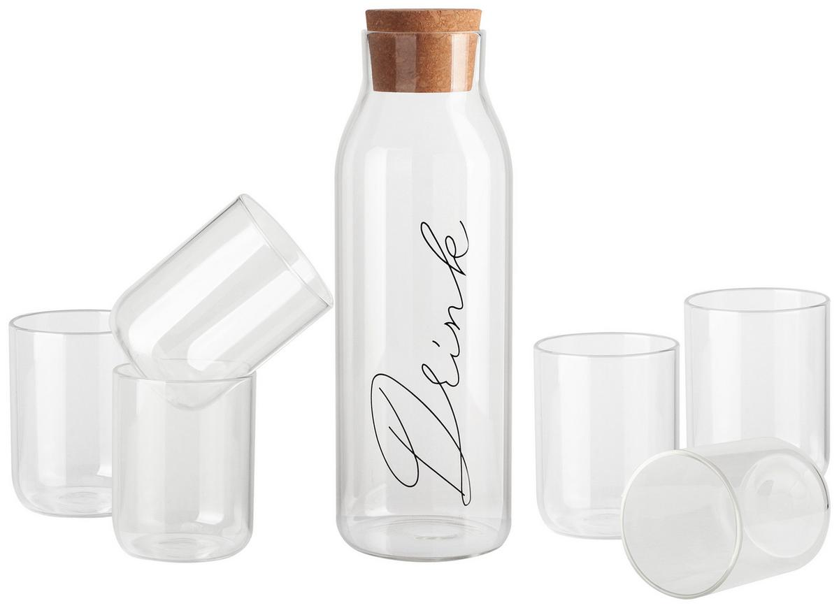 Gläserset Nola - Klar, Basics, Glas/Holz - James Wood