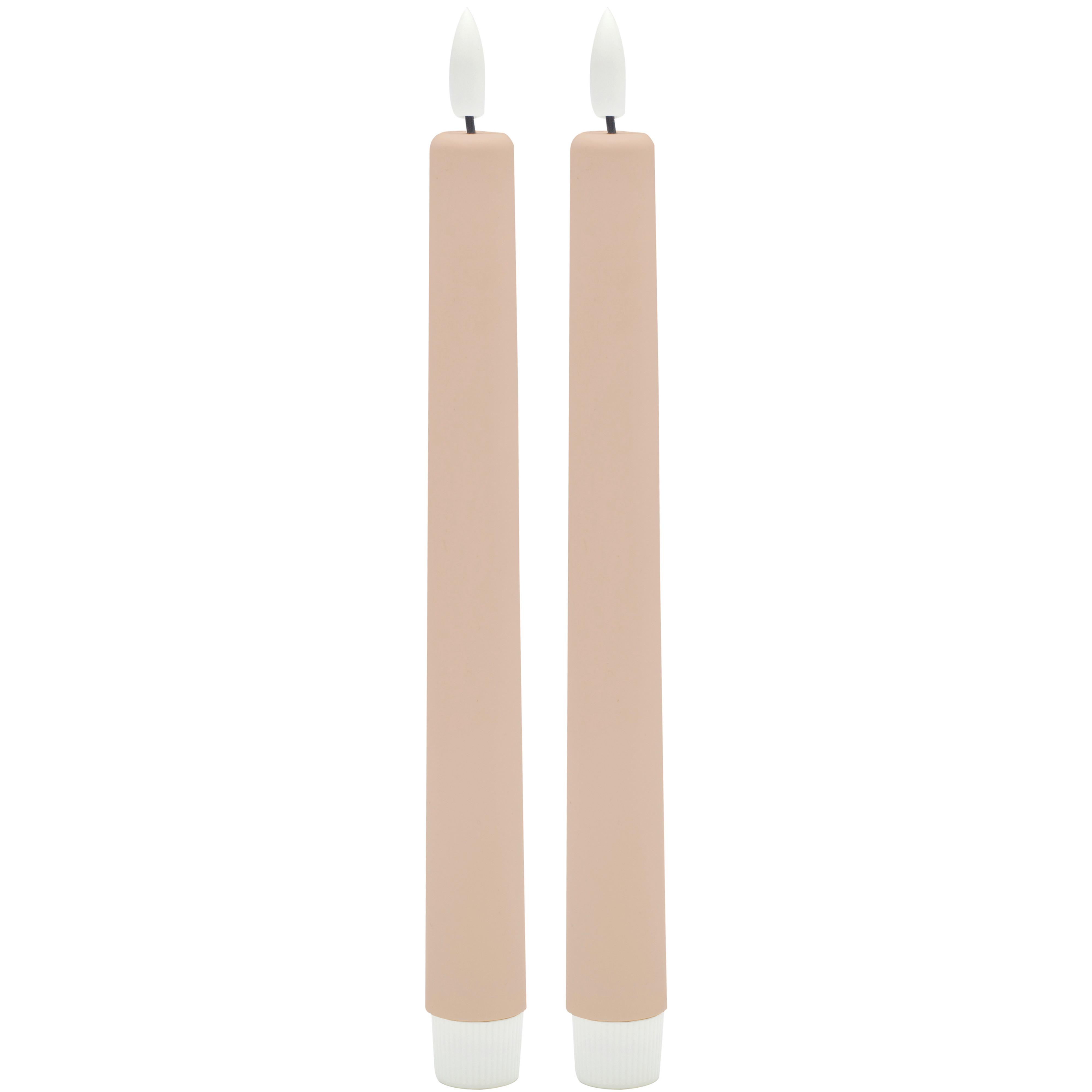 Dlhá sviečka RINA - piesková, plast/prírodné materiály (2,2/22cm) - Mömax