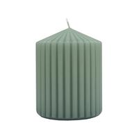 VALCOVÁ SVIEČKA LIONA - šalviovozelená, parafín (7/9cm) - Mömax