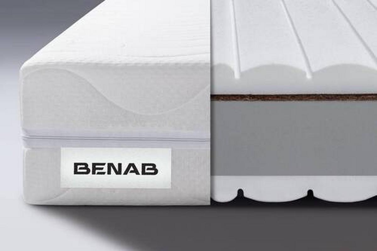 Komfortschaummatratze King Kokos 90x200 cm H3/H5 H: 22 cm - Weiß, LIFESTYLE, Textil (90/200cm) - Benab