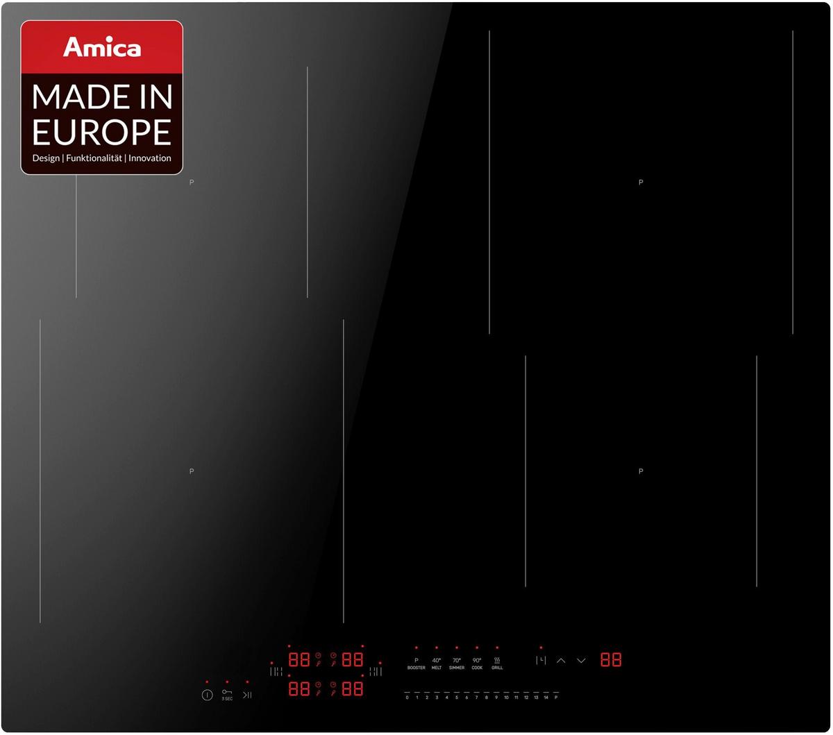 Induktionskochfeld Kmi 774 660 C - Schwarz Hochglanz, MODERN, Glas (59,2/4,9/52,2cm) - Amica
