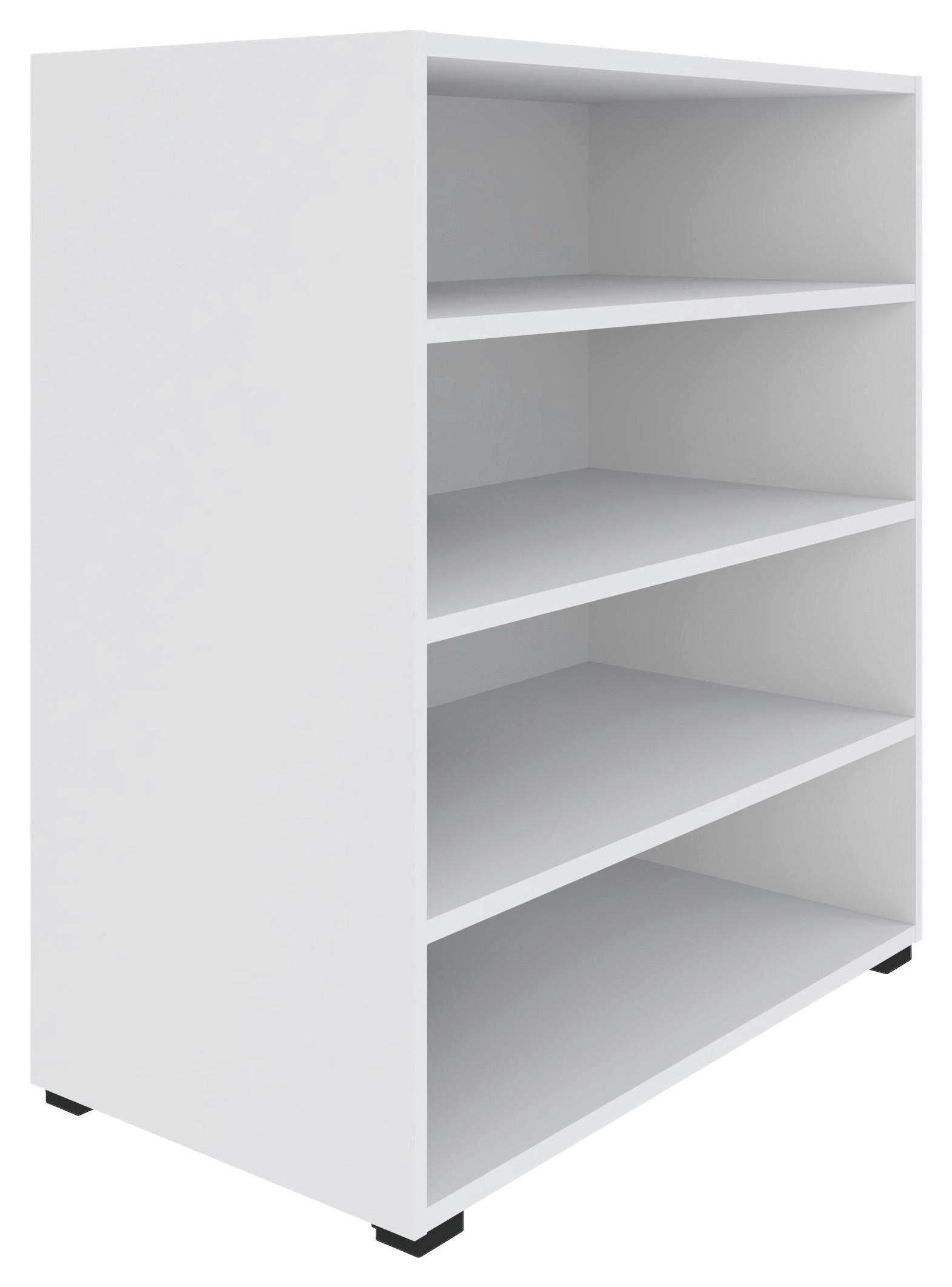 REGÁL UNIT-ELEMENTS MAXI - bílá/černá, Moderní, kompozitní dřevo (91,2/89,6/40cm) - Ondega
