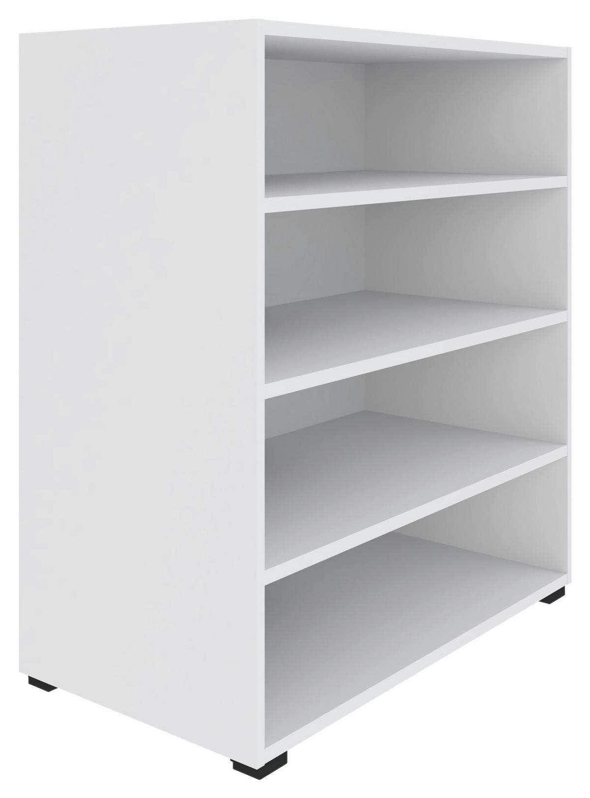 REGÁL UNIT-ELEMENTS MAXI - bílá/černá, Moderní, kompozitní dřevo (91,2/89,6/40cm) - Ondega