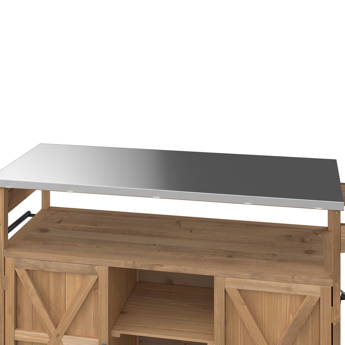 SKŘÍŇ ALI - barvy jedlového dřeva, Moderní, kov/dřevo (143/92/47cm) - Bessagi Garden