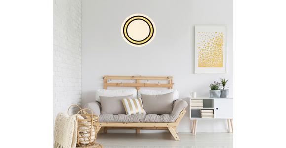 Led-deckenleuchte Kerstin Ø 55 Cm Mit Sternenhimmel - Goldfarben/Schwarz, Design, Kunststoff/Metall (55/10cm) - Luca Bessoni