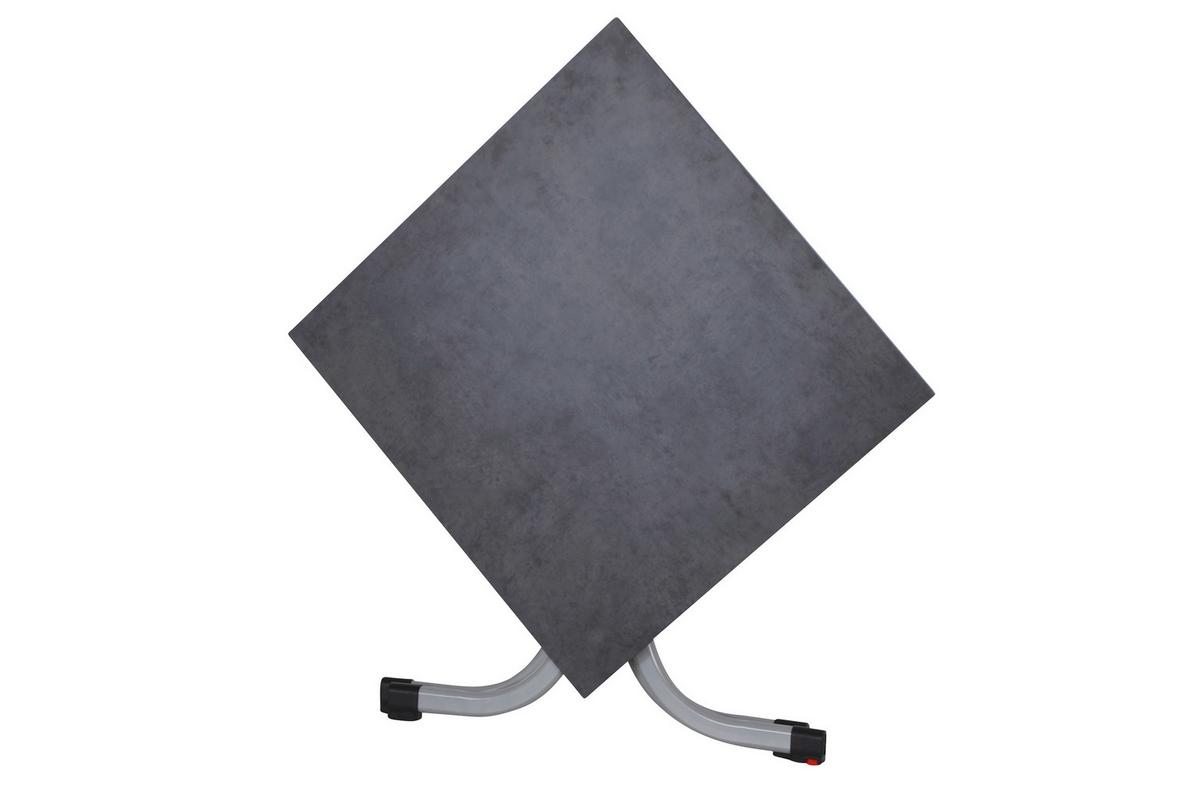Gartentisch Klappbar Holz/metall/kunststoff L 80 Cm - Anthrazit/Silberfarben, KONVENTIONELL, Holz/Kunststoff (80/80/71cm) - Siena Garden
