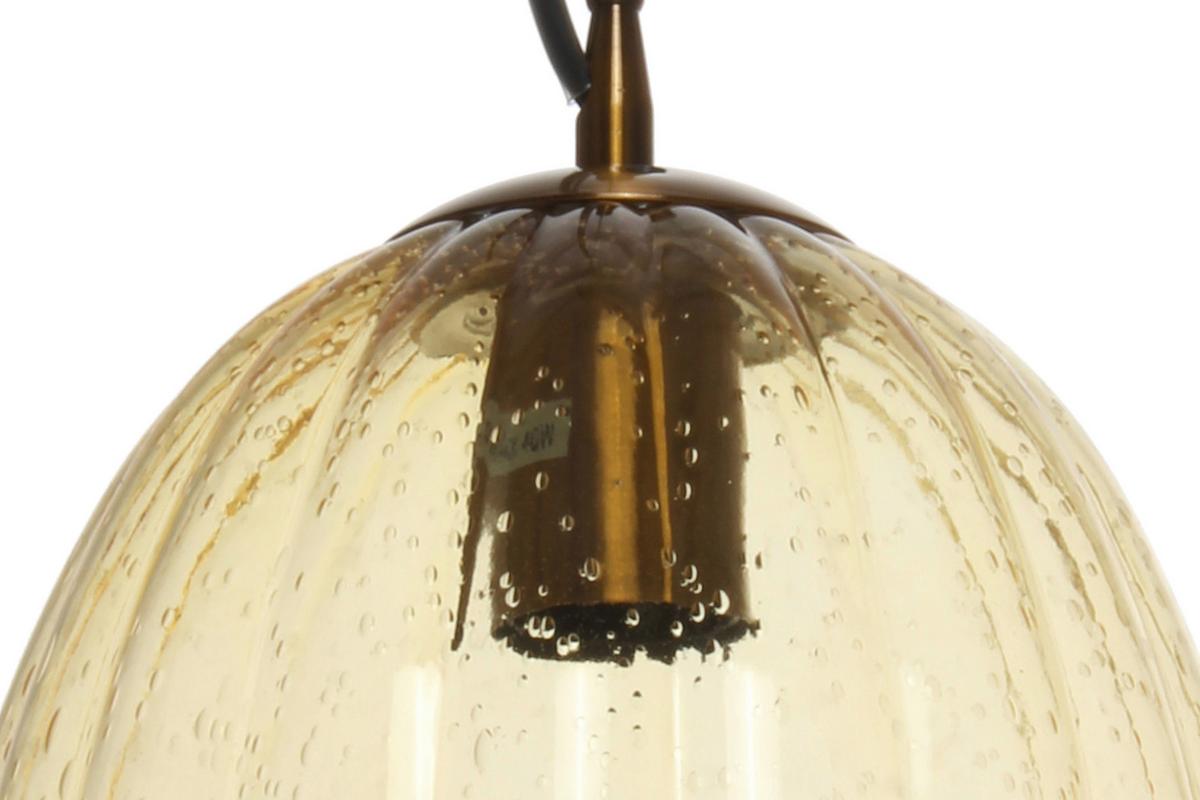 Hängeleuchte Virgina 125 Bernsteinfarben B: 23 Cm - Bernsteinfarben, Basics, Glas/Metall (23/23/36cm) - Kayoom