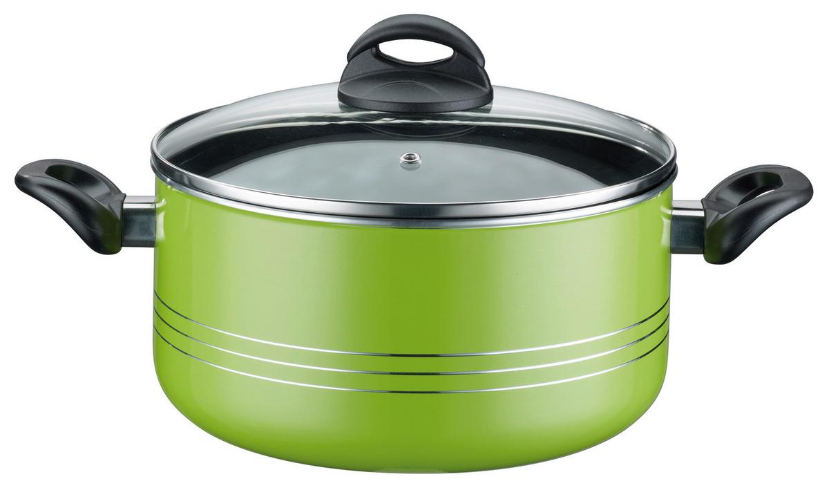 Gsw Kochtopfset Milano Color Hellgrün, 4-Teilig - Hellgrün, Basics, Metall - GSW