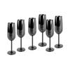 Sektglas 6er-set Je Ca. 250 Ml - Schwarz, Trend, Metall (22,5cm) - Echtwerk
