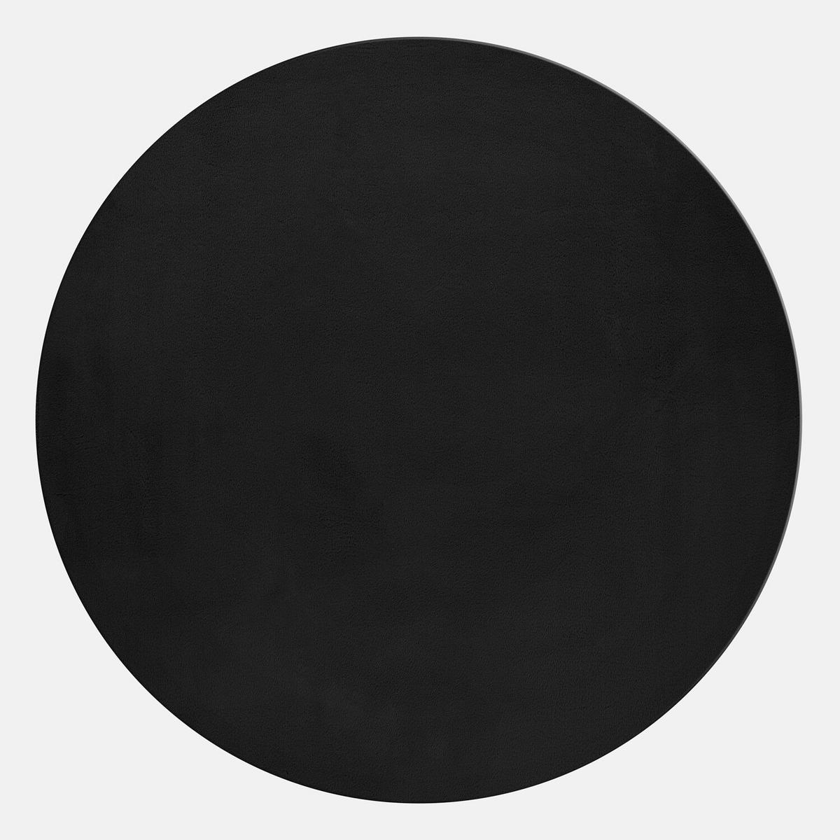 Hochflorteppich, Schwarz Pouffy - Schwarz, Basics, Textil (120/120cm) - Ayyildiz 