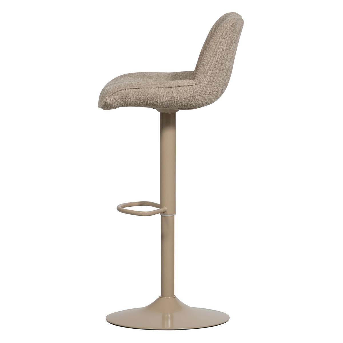Barhocker Marten Sandfarben B: 45cm - Sandfarben, MODERN, Textil/Metall (45/110/50cm) - Livetastic