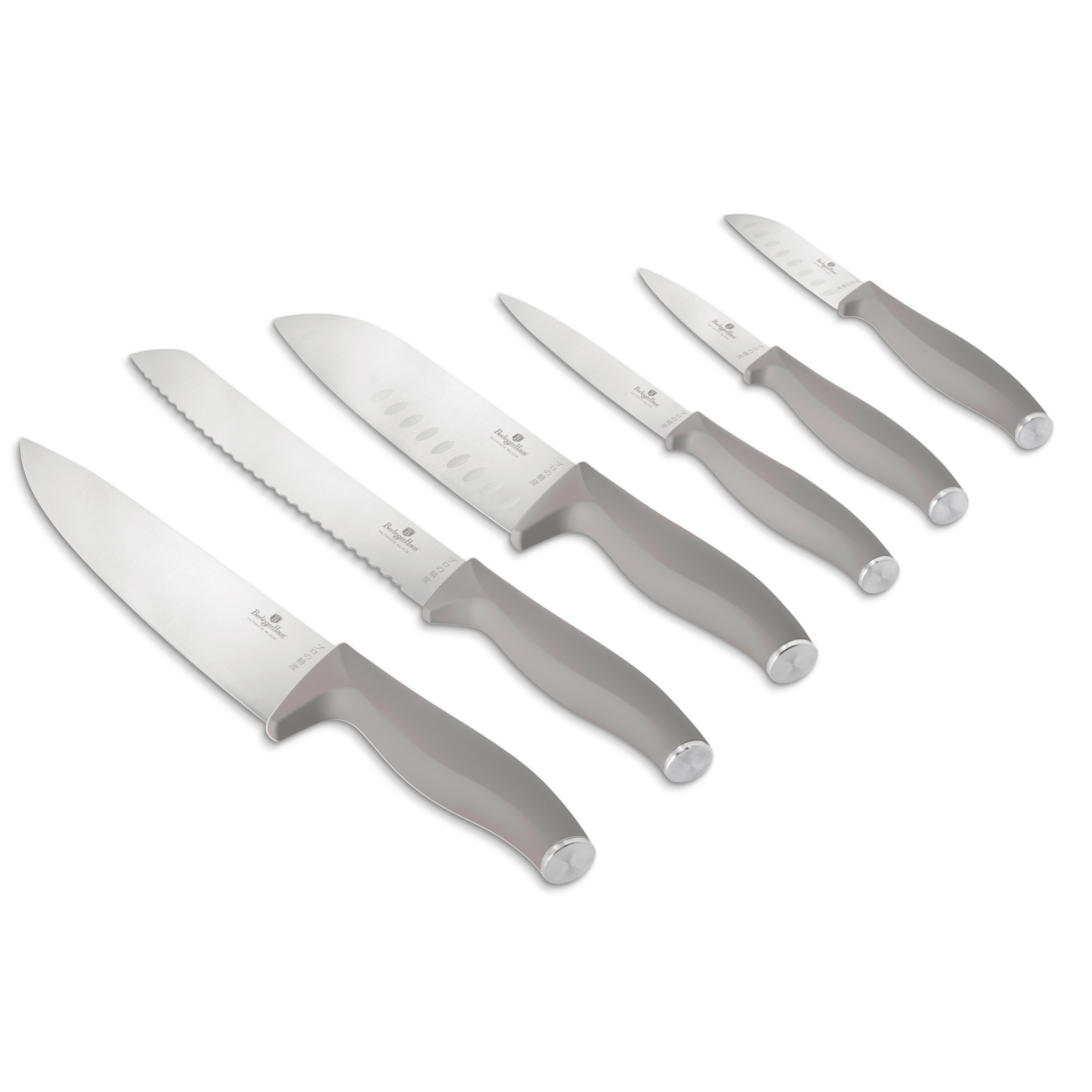 Messerset Taupe, 6-Tlg. - Taupe, Basics, Metall