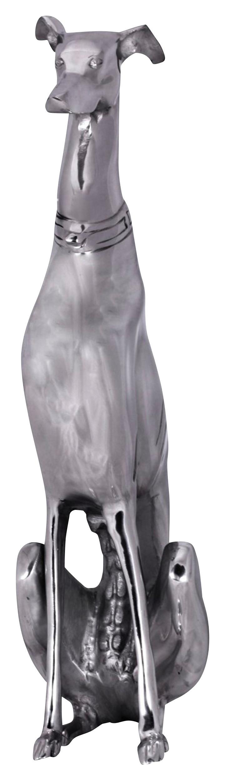Skulptur Wohnling Silberfarben B: 18 cm - Silberfarben, MODERN, Metall (18/70/25cm) - MID.YOU