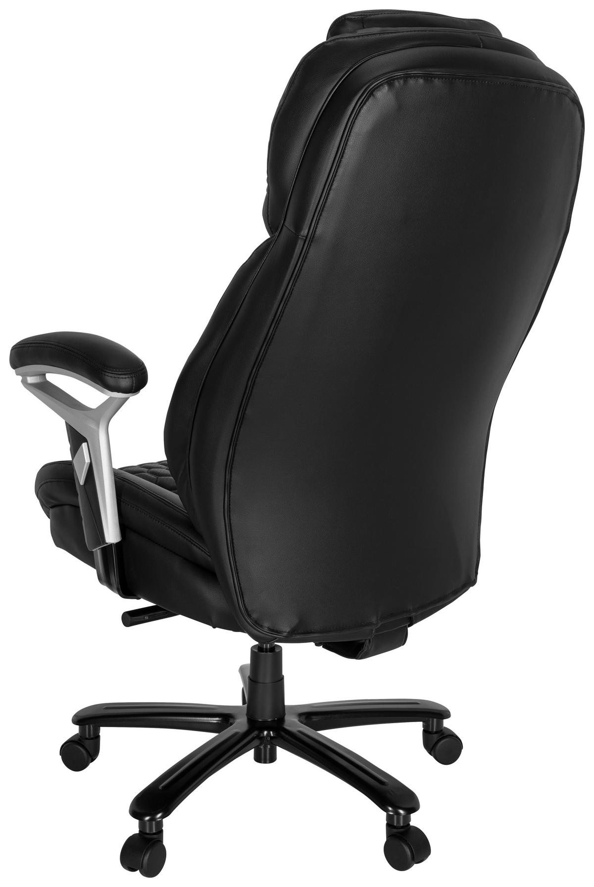 Chefsessel Xxl Pullmann I Schwarz - Schwarz, MODERN, Leder/Kunststoff (73/138/85cm) - MID.YOU