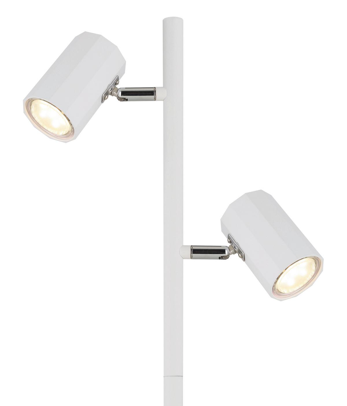Stehleuchte 57918sw James - Weiß, Design, Kunststoff/Metall (27/22/158cm) - Globo