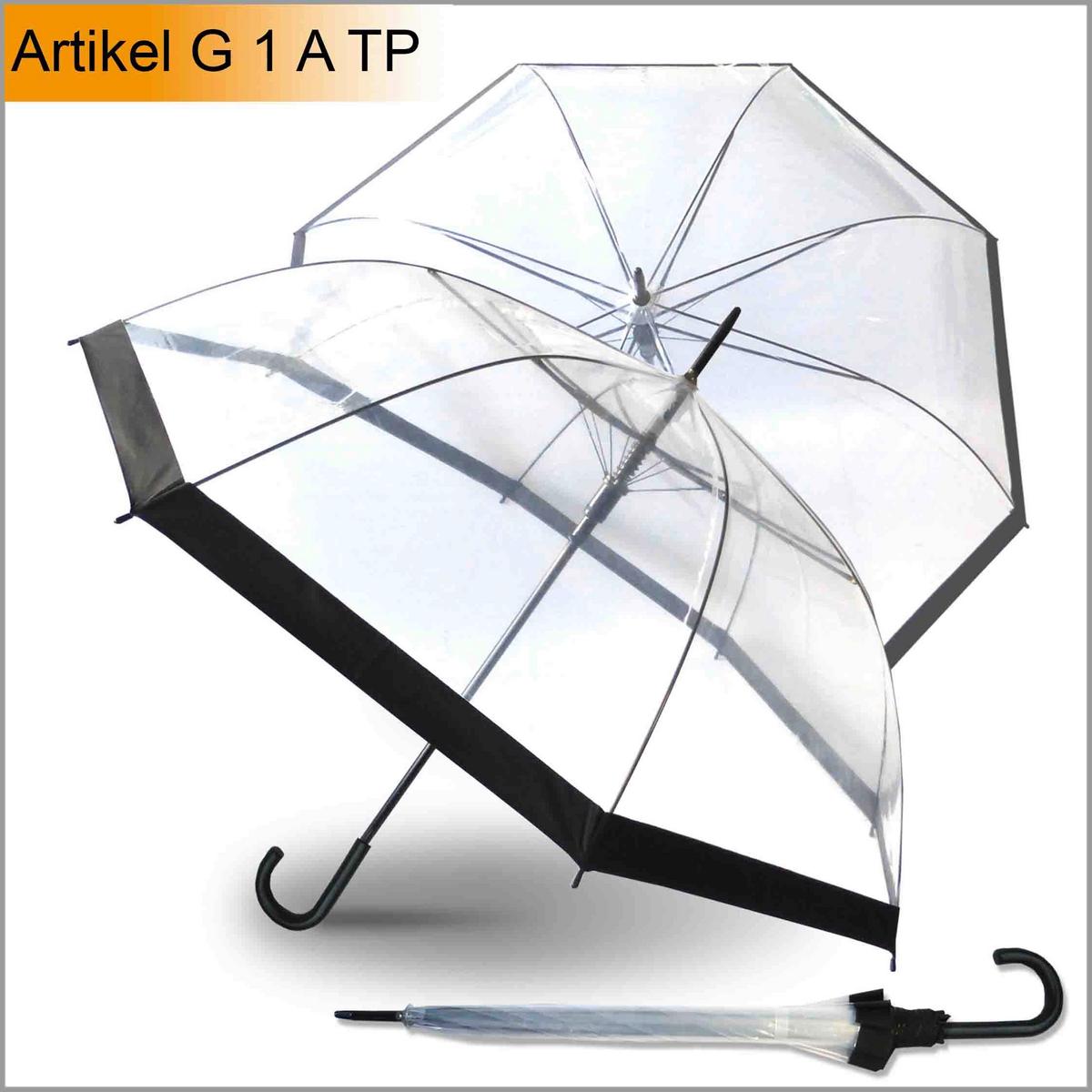 Dáždnik LIVIA - černá/průhledné, Konvenční, kov/plast (106/11/5cm)