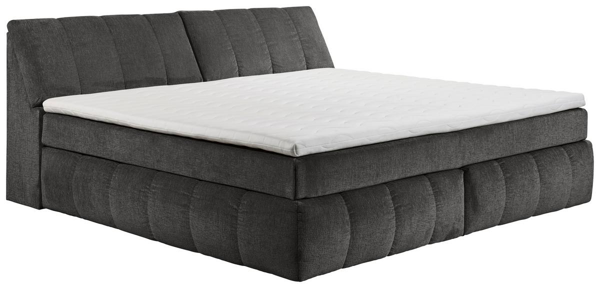 Boxspringbett Elkford 6 Mit Topper & Bettkasten 240x200 - Grau, MODERN, Holzwerkstoff/Textil (240/200cm) - MID.YOU