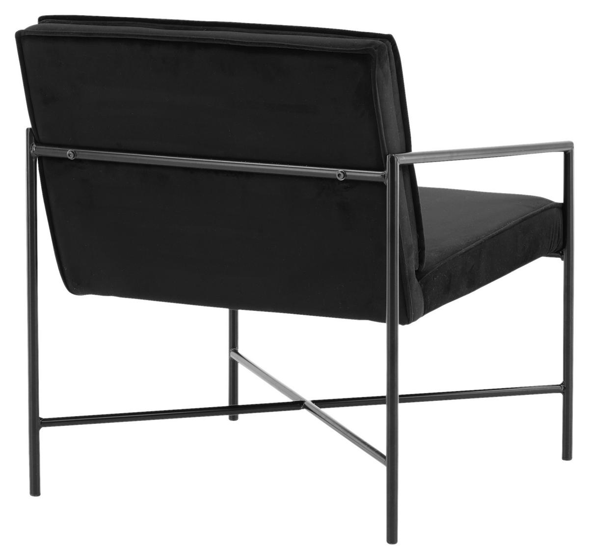 Sessel Rakel - Schwarz, Design, Textil/Metall (66/78/65cm) - Livetastic