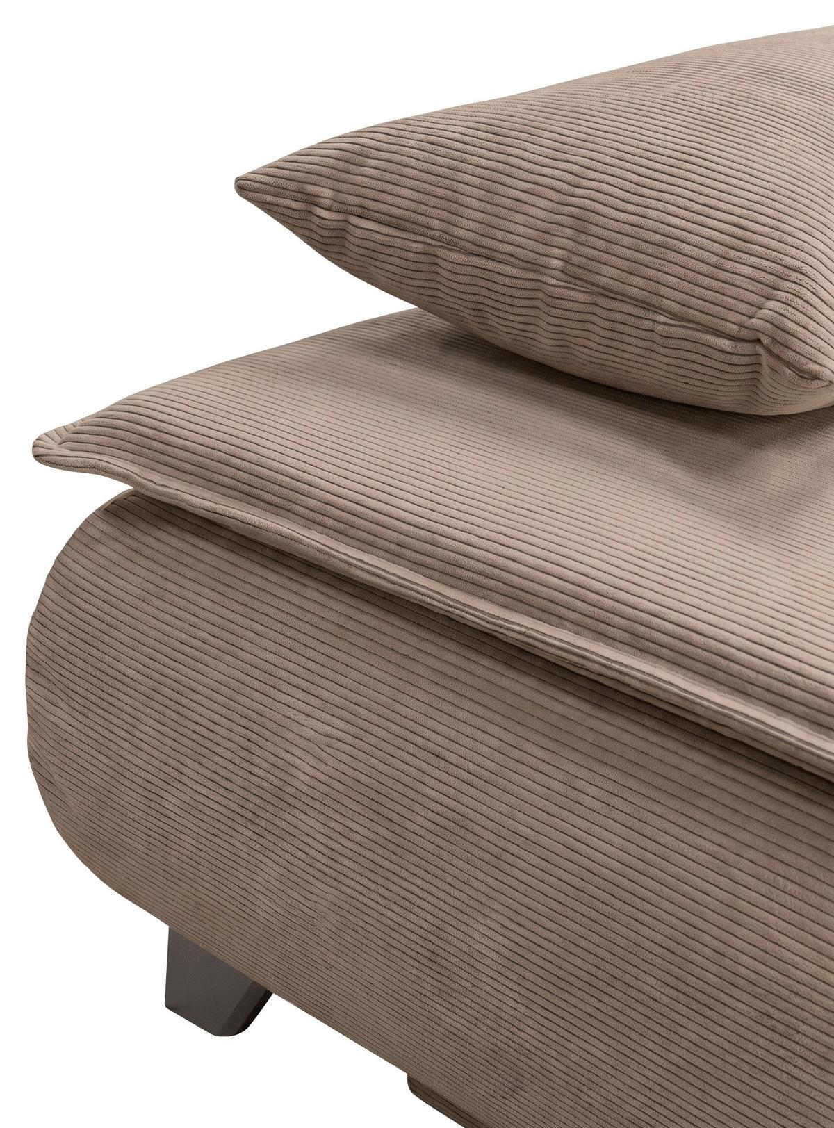 Boxspringová pohovka MONA LUX, béžově hnědý manšestr - béžová hnědá, Moderní, textil (208/100/106cm) - Mömax