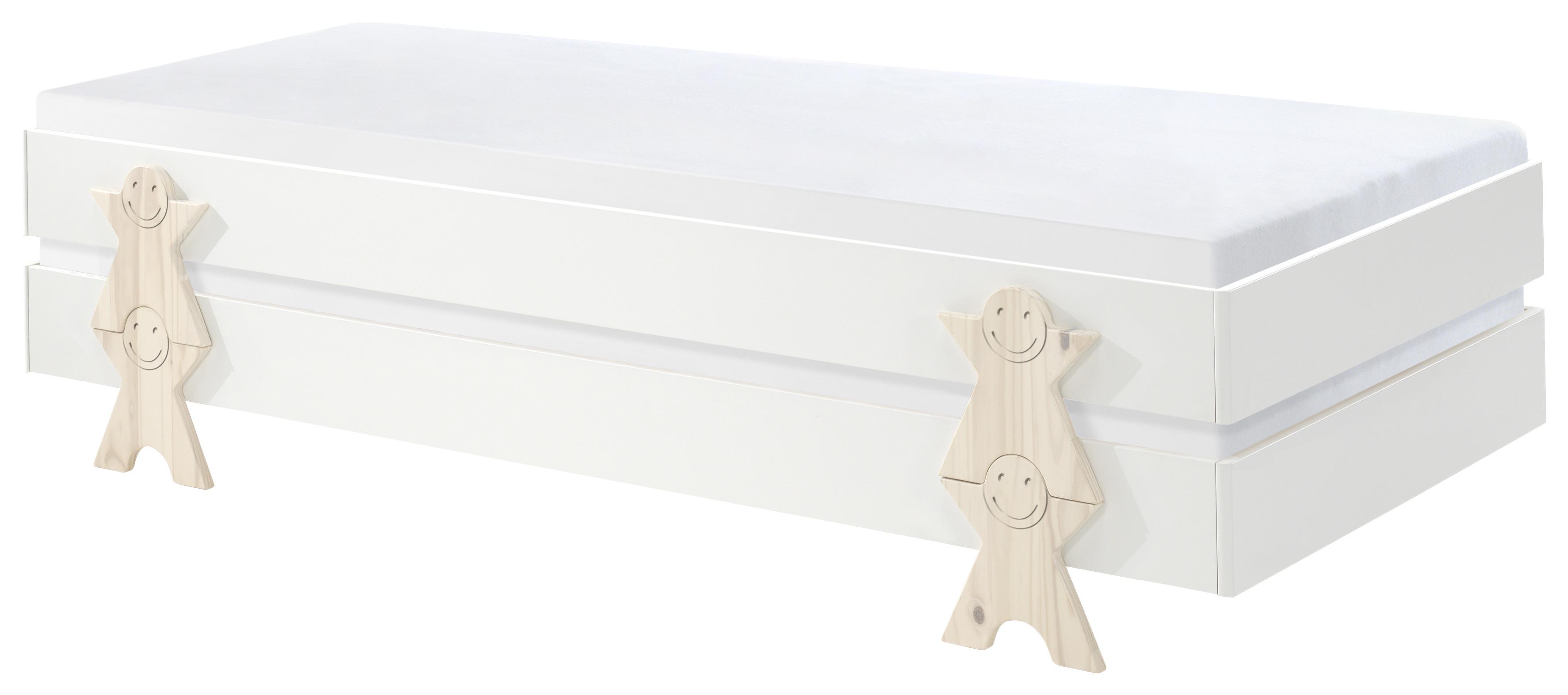 Stohovatelná Postel Modulo - bílá, Moderní, dřevo/kompozitní dřevo (90/200cm) - MID.YOU