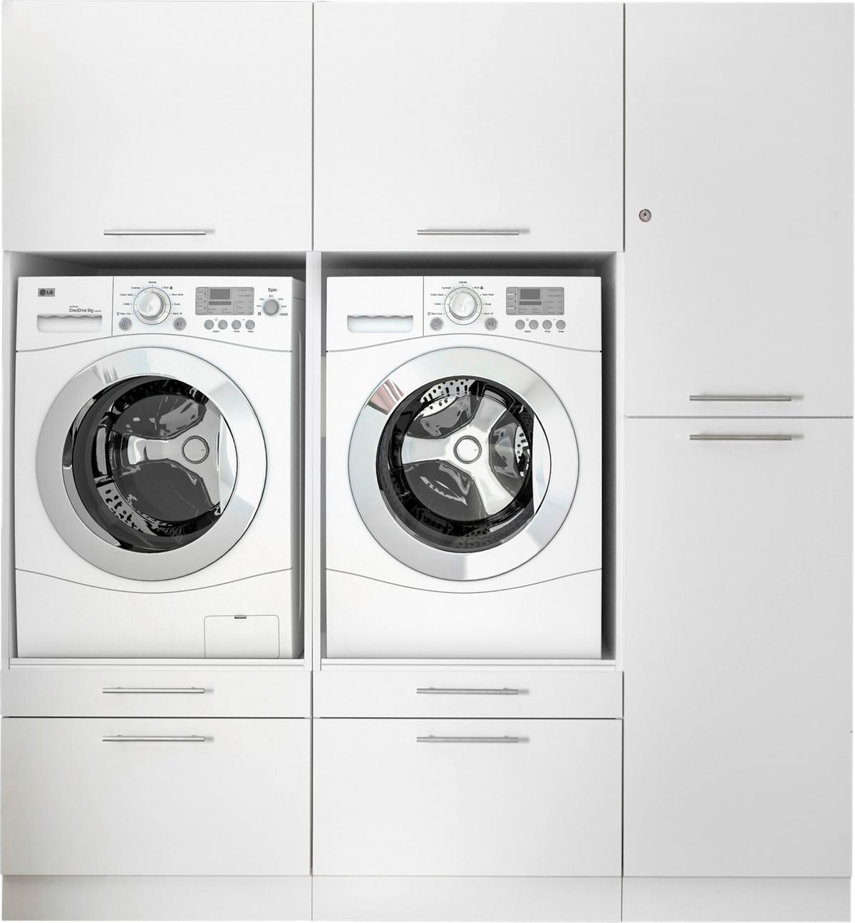 Hauswirtschaftsraum Clara - Weiß, KONVENTIONELL, Holzwerkstoff (184,8/200/67,6cm) - Respekta