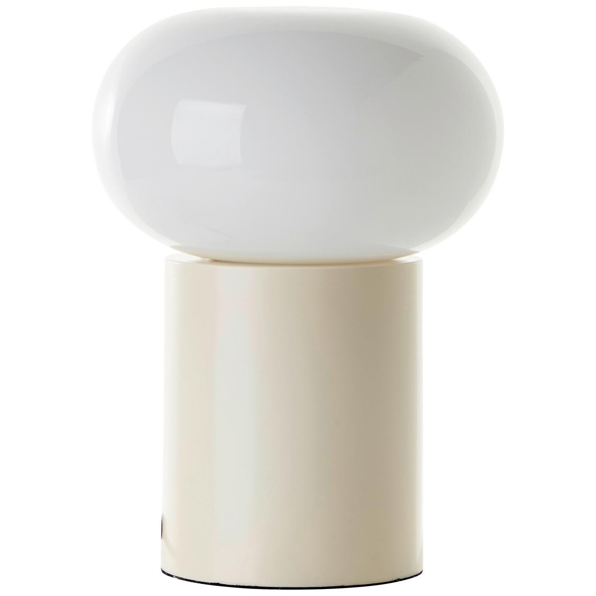 Tischleuchte 99003/09 Daeny - Beige/Weiß, Design, Glas/Metall (20/27cm) - Brilliant