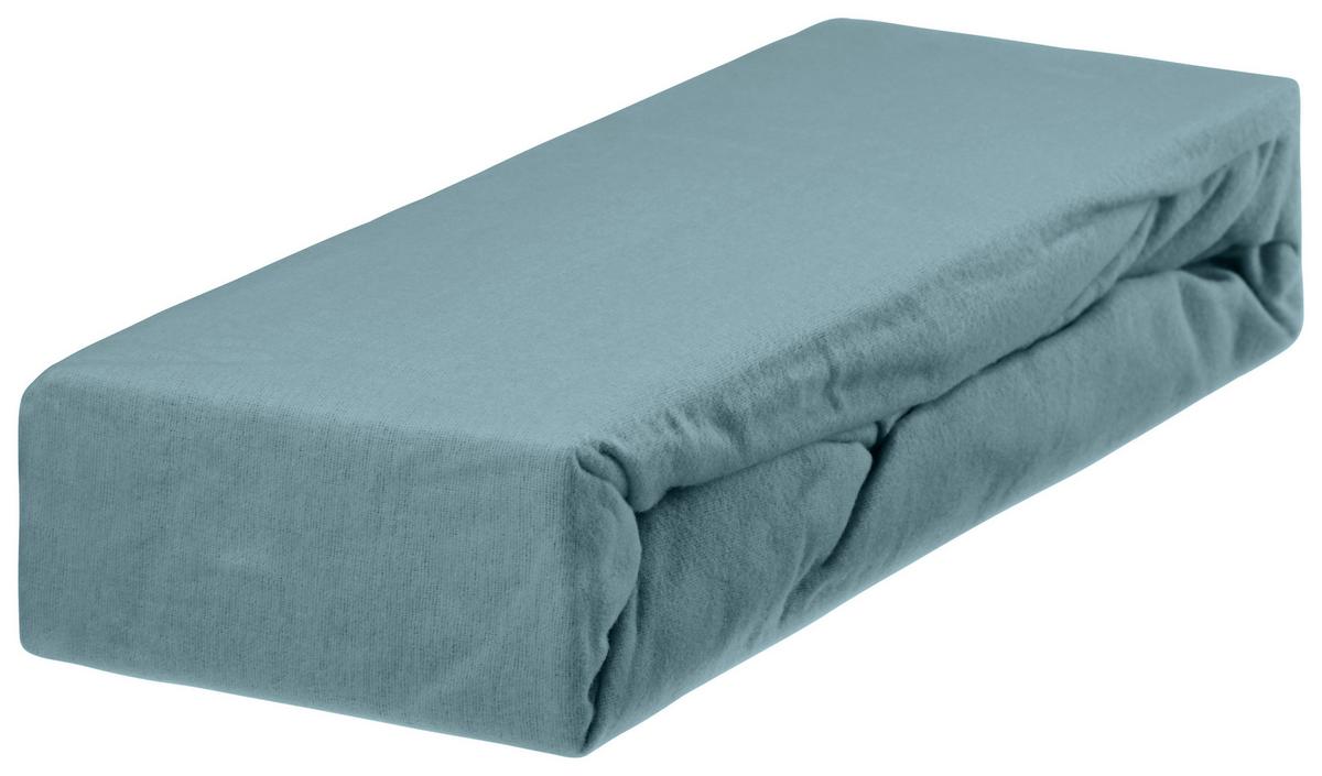 Spannleintuch Alaska - Blau, KONVENTIONELL, Textil (180/200cm) - Ondega