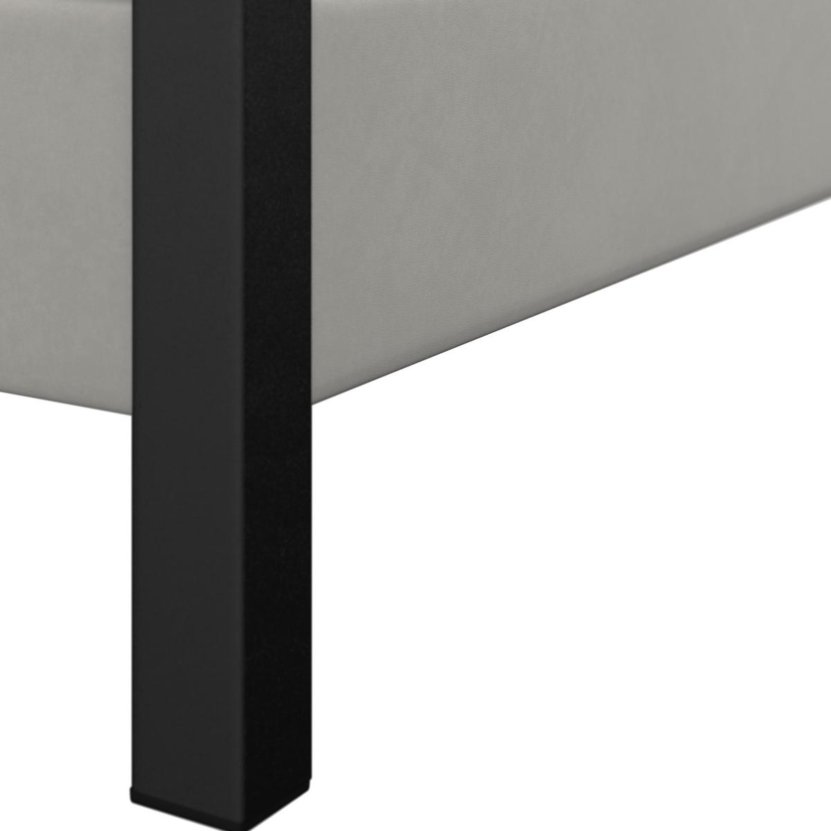 Čalúnená posteľ MONA 180x200, béžová - svetlohnedá/čierna, Modern, kov/drevo (180/200cm) - Bessagi Home