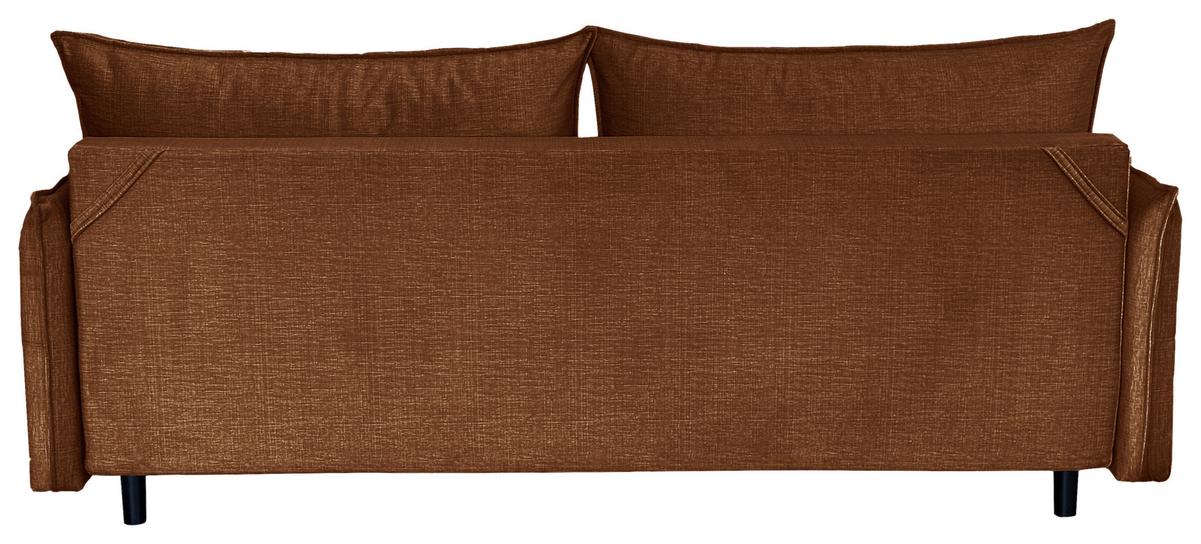 Schlafsofa Melody - Rostfarben/Schwarz, Design, Textil (216/96/102cm) - MID.YOU