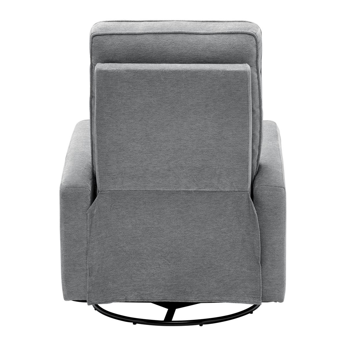 Relaxačné kreslo MELINDA, sivá tkanina, max. 140 kg - čierna/sivá, Konventionell, kov/drevo (76/103/96cm) - Mömax