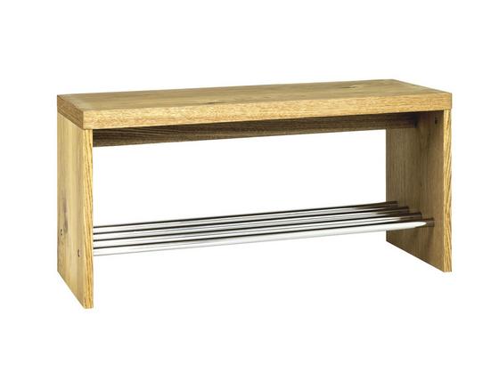 Garderobenbank Bench B: ca. 81 cm Eiche Dekor - Chromfarben/Eichefarben, Basics, Holzwerkstoff (81/40/30cm) Garderobenbank Bench B: ca. 81 cm Eiche Dekor - Chromfarben/Eichefarben, Basics, Holzwerkstoff (81/40/30cm)