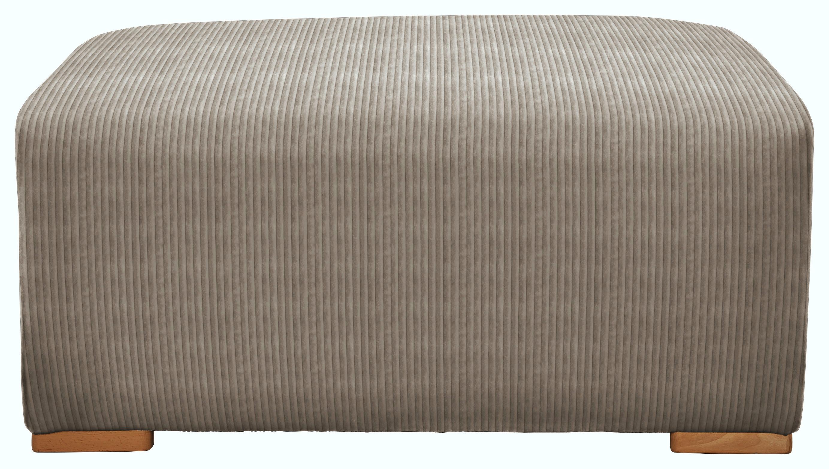 Hocker Vouge Taupe BxHxT: 101x44x92 cm - Taupe/Buchefarben, KONVENTIONELL, Textil (101/44/92cm) - Livetastic