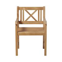 Gartensessel Rosenborg, Natur 89x89x59 cm, Echtholz - Teakfarben, Natur, Holz (59/89/59cm) - Gardenson