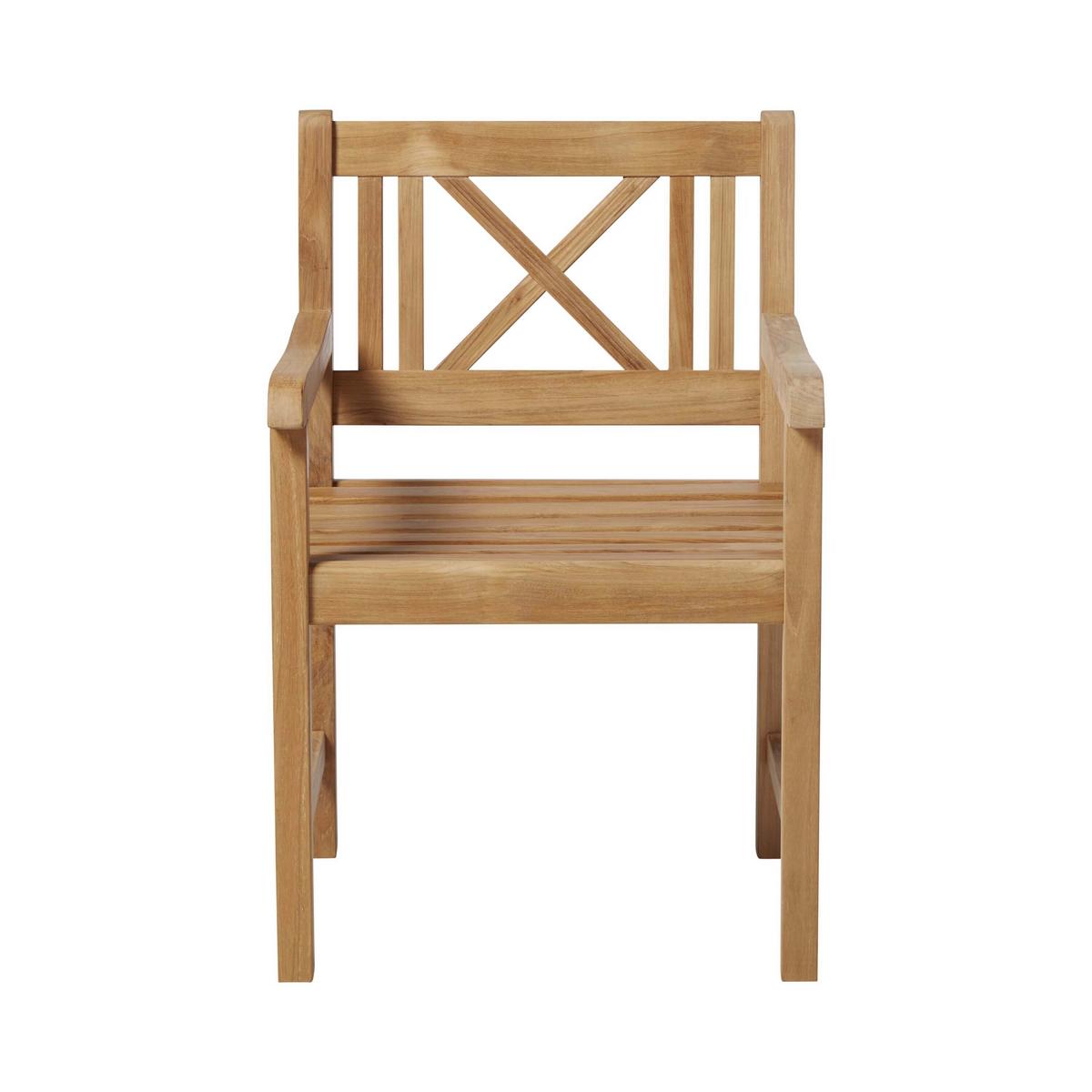 Gartensessel Rosenborg, Natur 89x89x59 cm, Echtholz - Teakfarben, Natur, Holz (59/89/59cm) - Gardenson