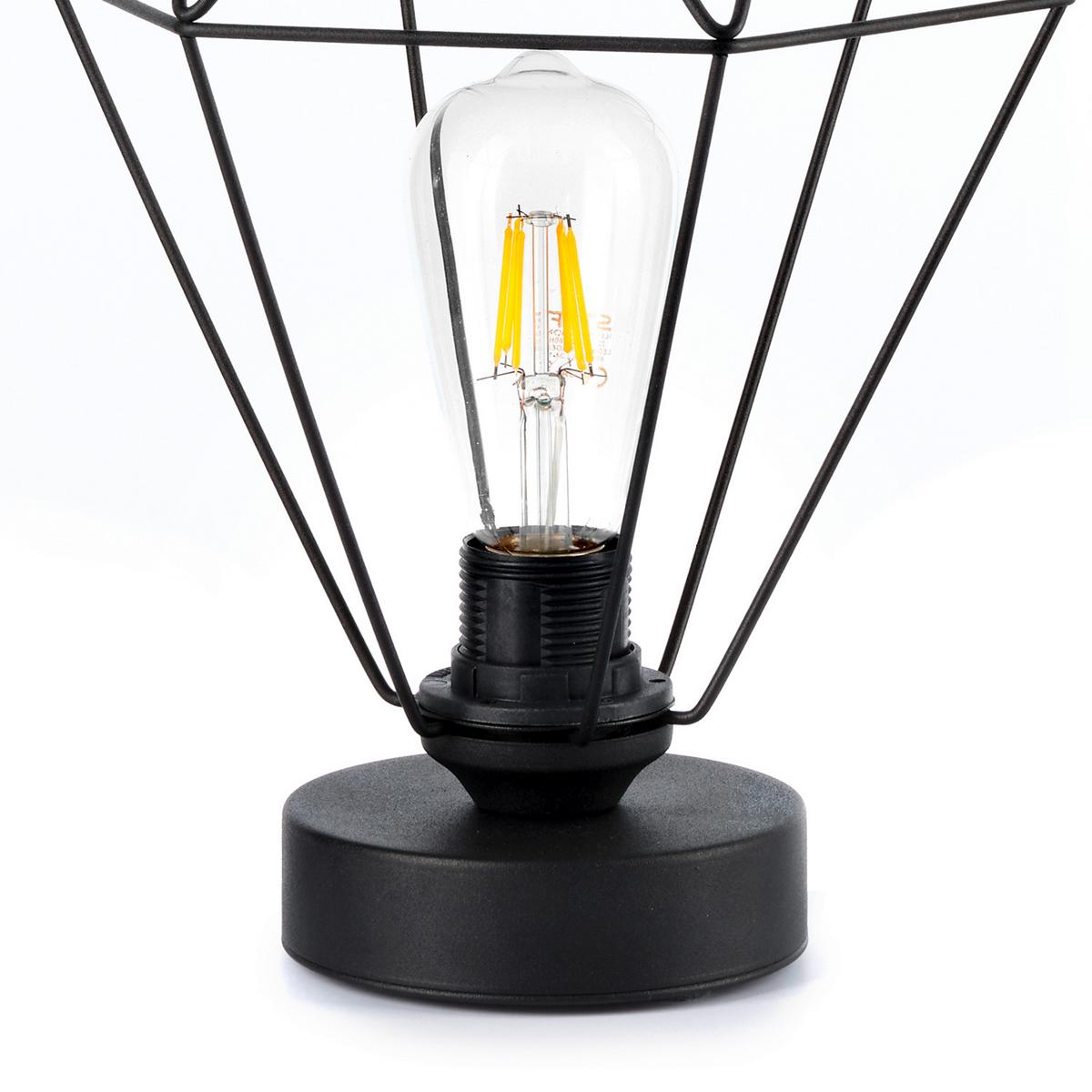 Tischleuchte 5016/L - Schwarz, Basics, Metall (24/24/35cm)