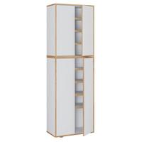 Schuhschrank Salia Honigeiche/weiß B: 60 Cm - Honigeiche/Schwarz, Design, Holzwerkstoff (60/183/33cm) - MID.YOU