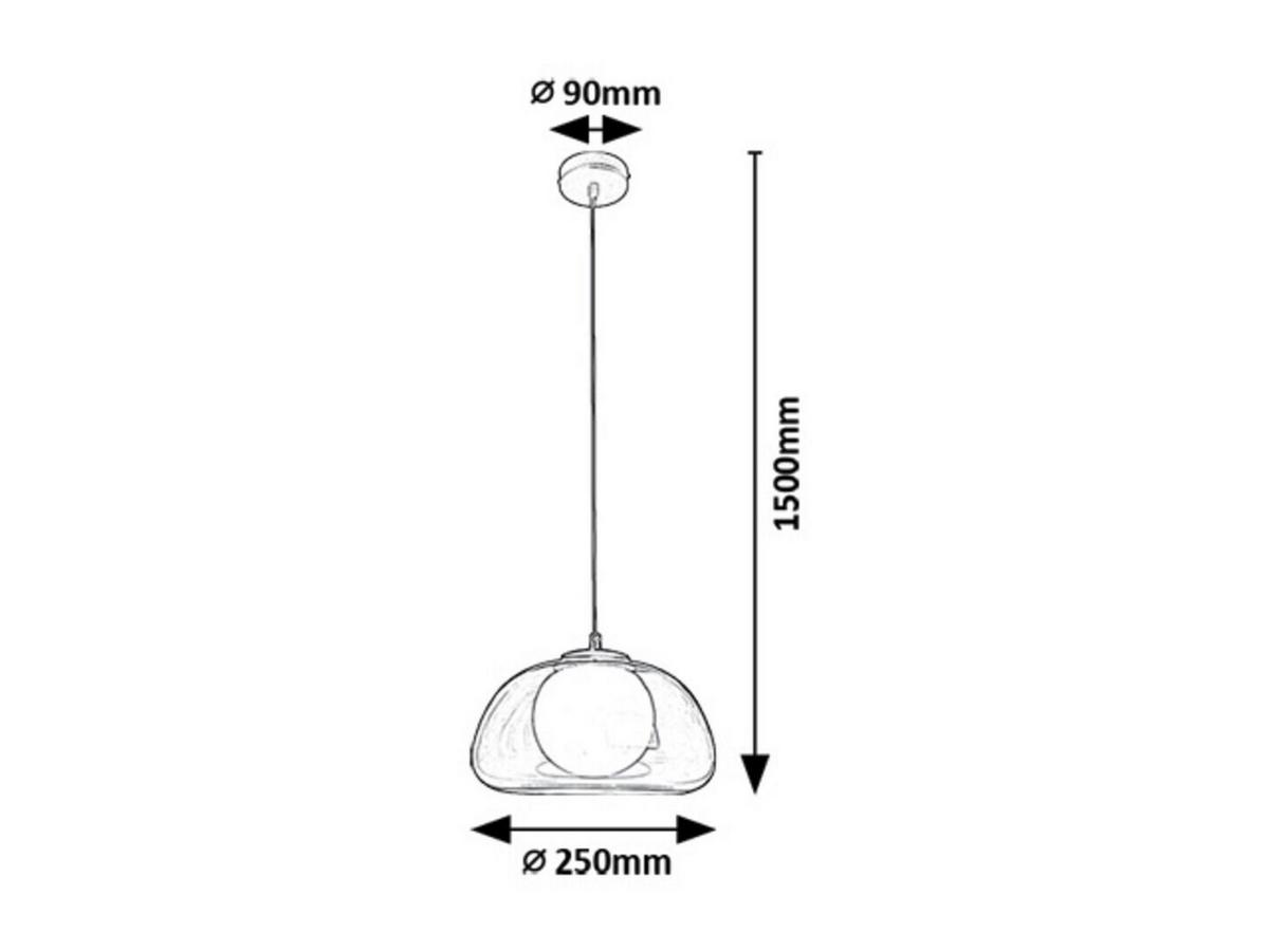 ZÁVESNÉ SVIETIDLO ELOWEN - čierna/jantárová, Modern, kov/plast (25/150cm)