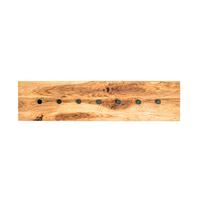 Garderobenpaneel Milano Eichefarben 7 Haken B: 86 Cm - Eichefarben/Schwarz, Basics, Holz/Metall (86/20/6cm)