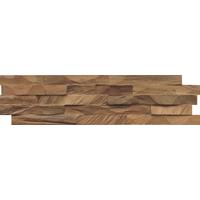 Wandverkleidung Teak Diamond Natur - Braun, Basics, Holz (61/15/2cm)