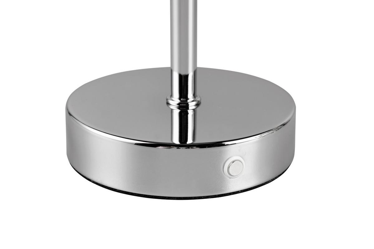 Akku-tischleuchte R59151106 Jeff - Chromfarben, Design, Metall (12,6/30cm)