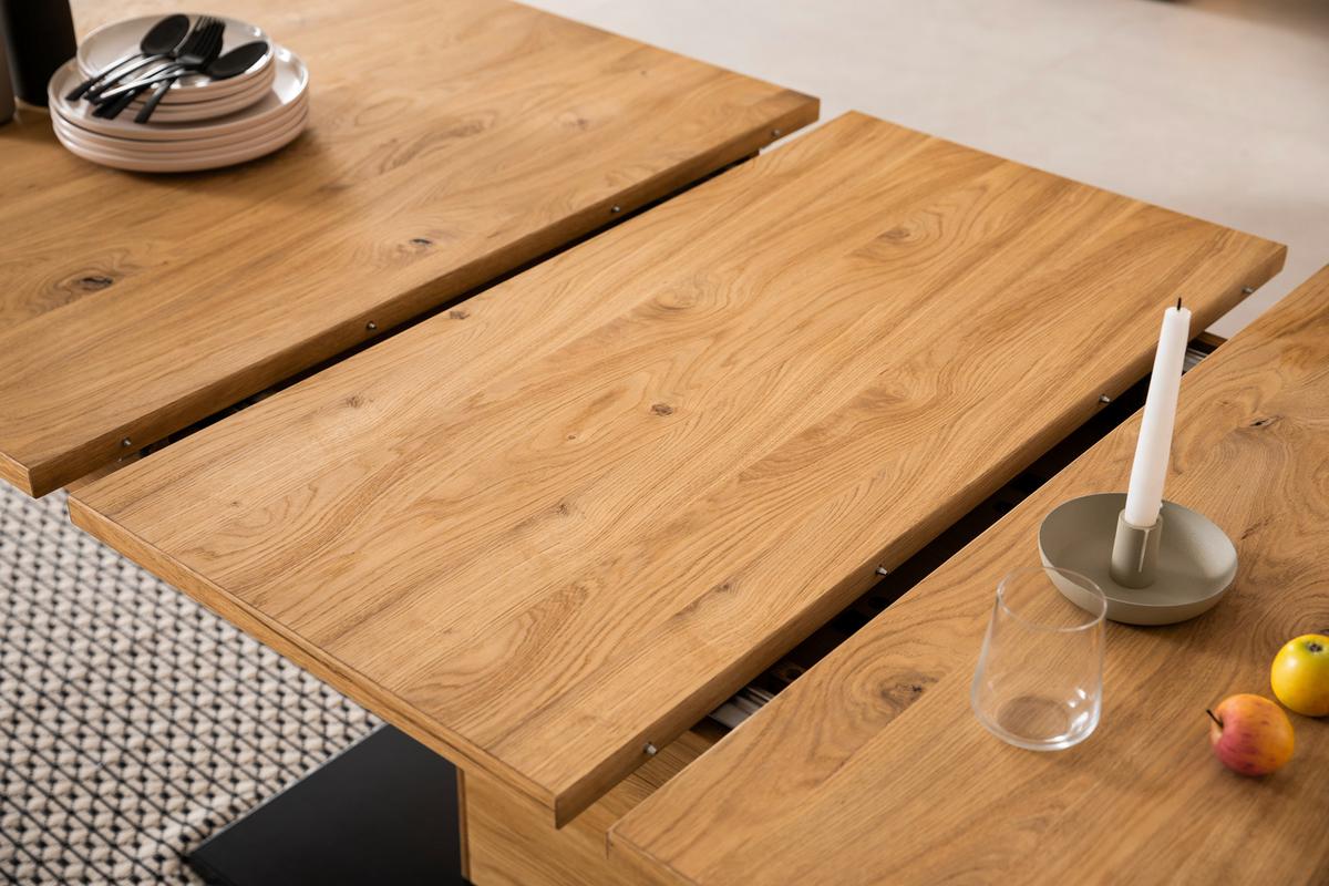 Esstisch Arezzo Wildeiche/anthrazit B: 100 Cm - Wildeiche/Anthrazit, Design, Holz/Holzwerkstoff (180/100/77cm) - MID.YOU