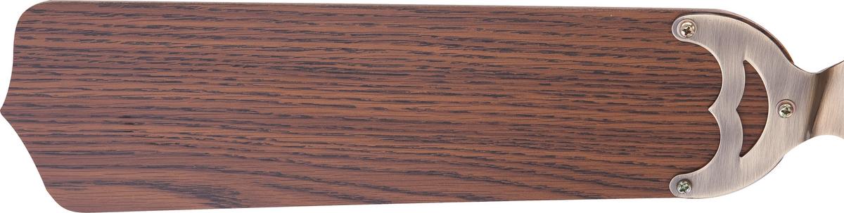 Deckenventilator Aston 4 Holzflügel, Led-Leuchte - Eichefarben, KONVENTIONELL, Glas/Holz (106,6/41,5cm) - Globo